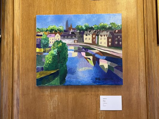 《英国康桥剑桥》，2021，油画，60x50 摄影：周家媚